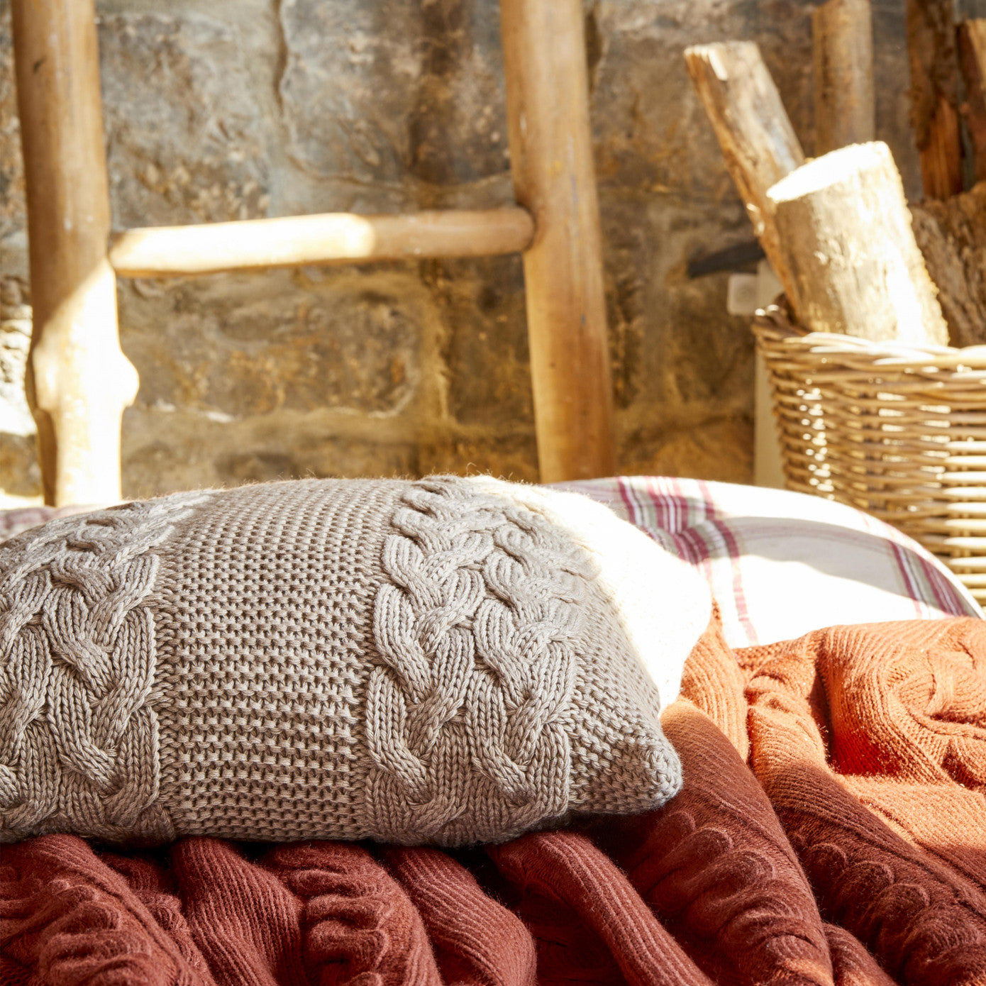 Karaca Home Woodland Beige Single Cosy Comfort Set