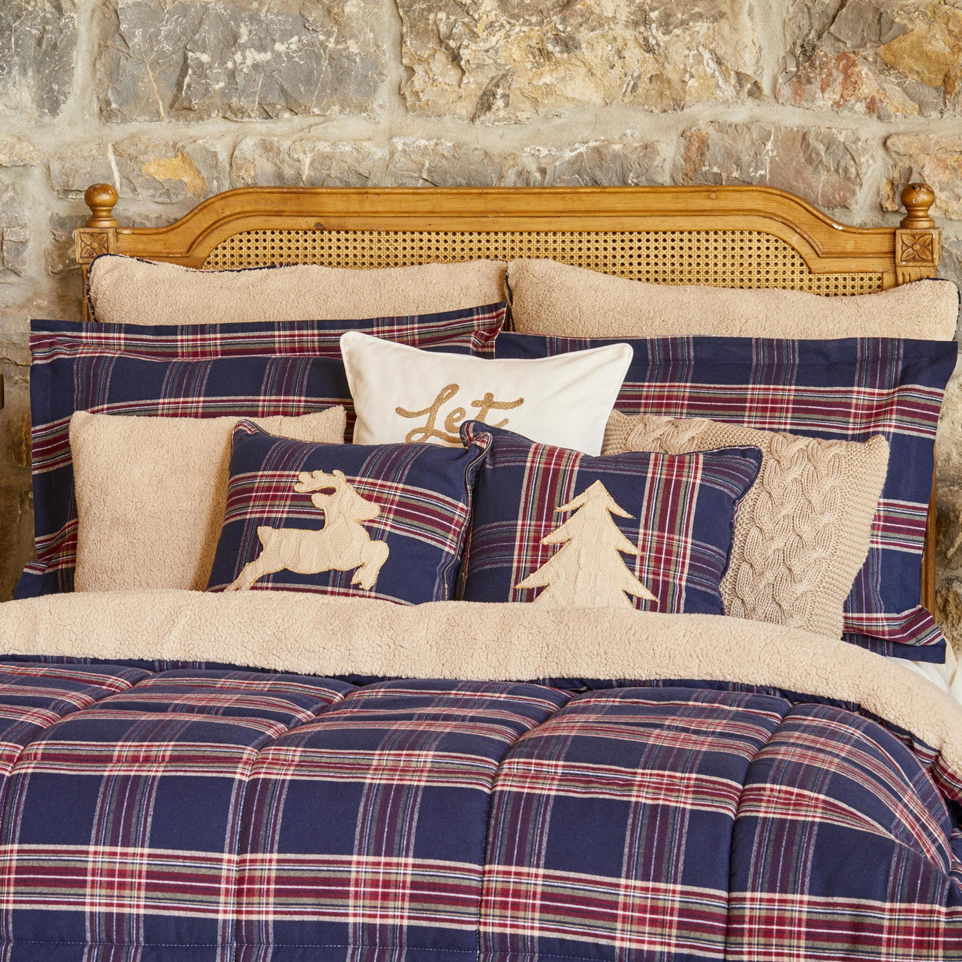 Karaca Home Woodland Navy Blue Single Cosy Comfort Sleeping Set