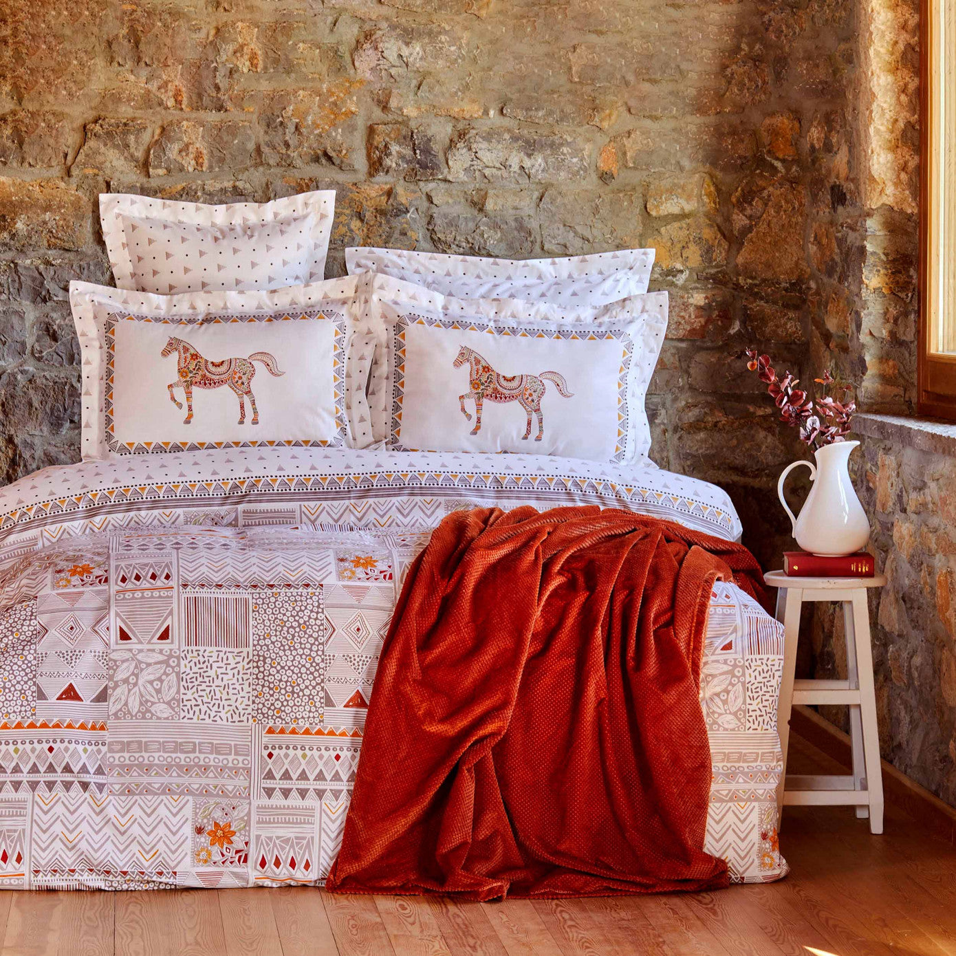 Комплект пододеяльников Karaca Home Halig из 100% хлопка с двойным пике