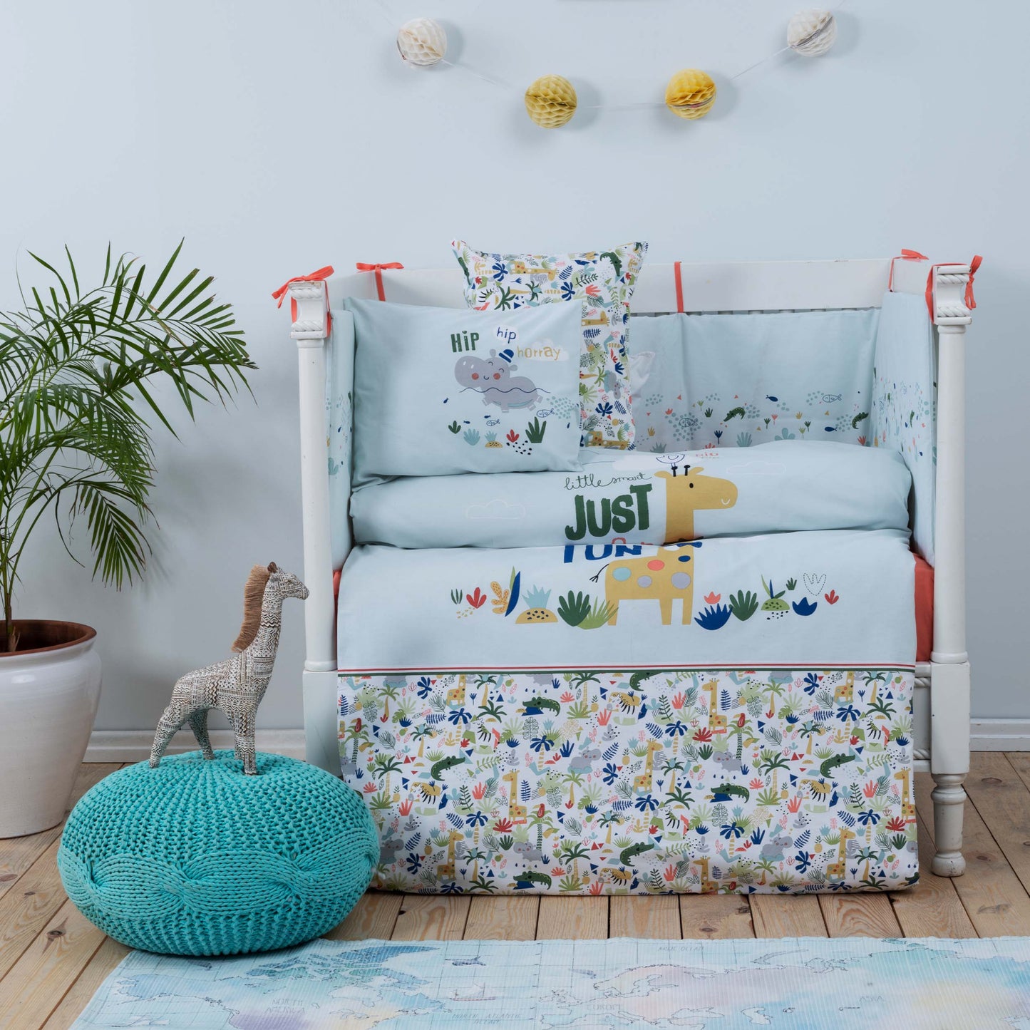 Karaca Home Jungle Boy 100% Хлопок Комплект для сна для младенцев из 9 предметов