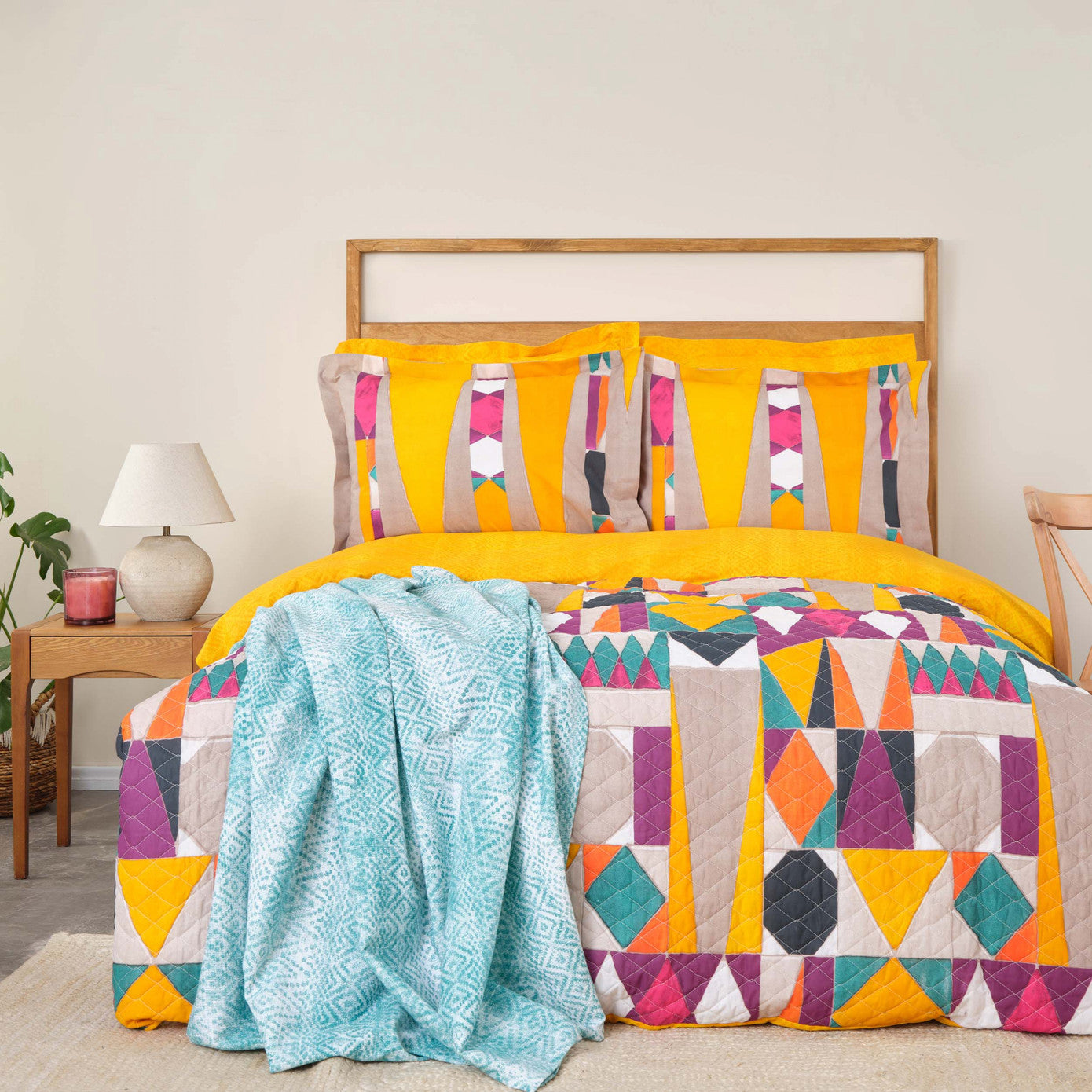 Karaca Home Vitali Purple 100% хлопок двойной летний комплект (пододеяльник + пике)