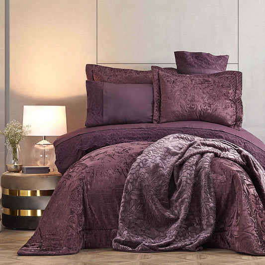 Karaca Home Valeria Best Plum Набор для приданого из 8 предметов