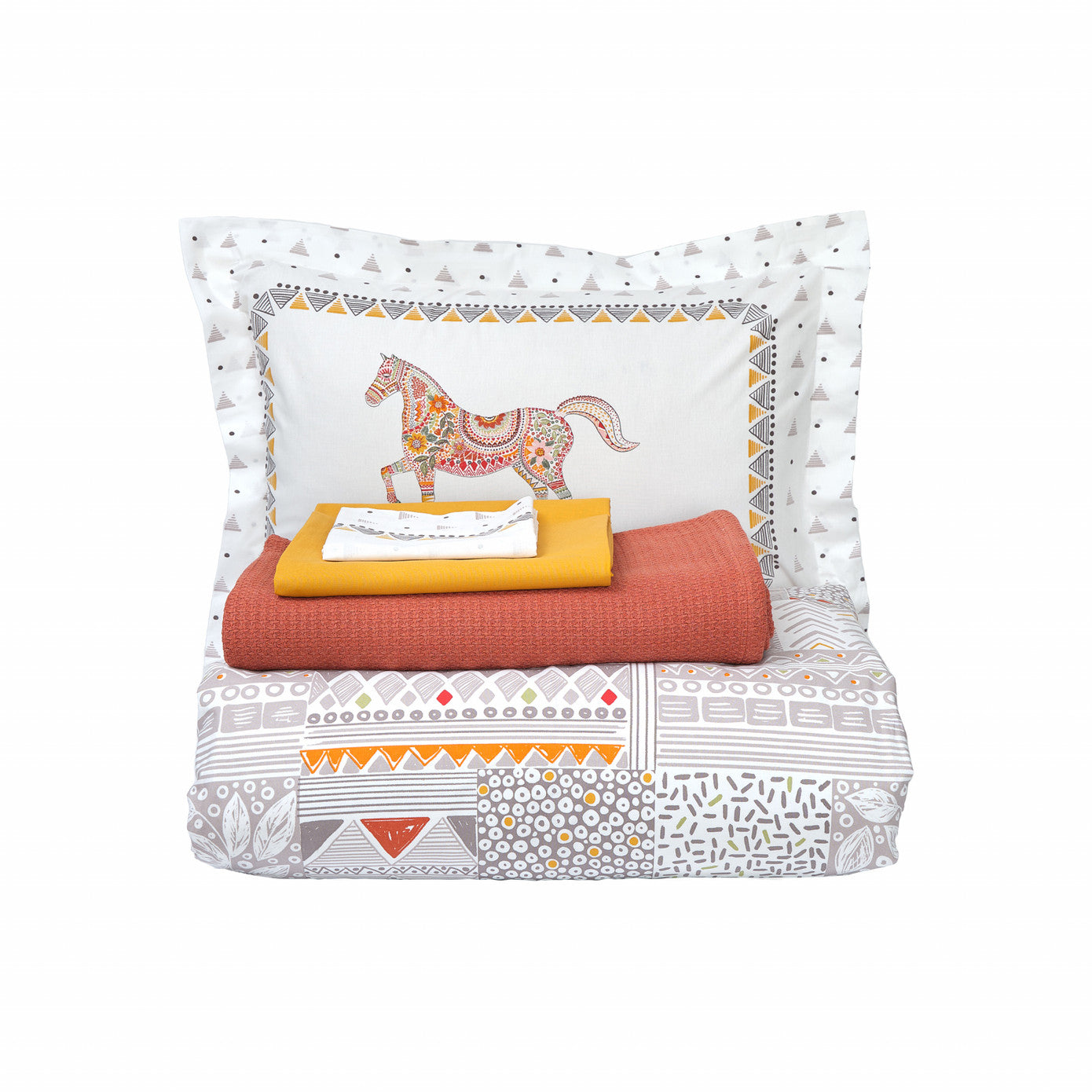 Karaca Home Halig Комплект из 100% хлопка с двойным пододеяльником из пике