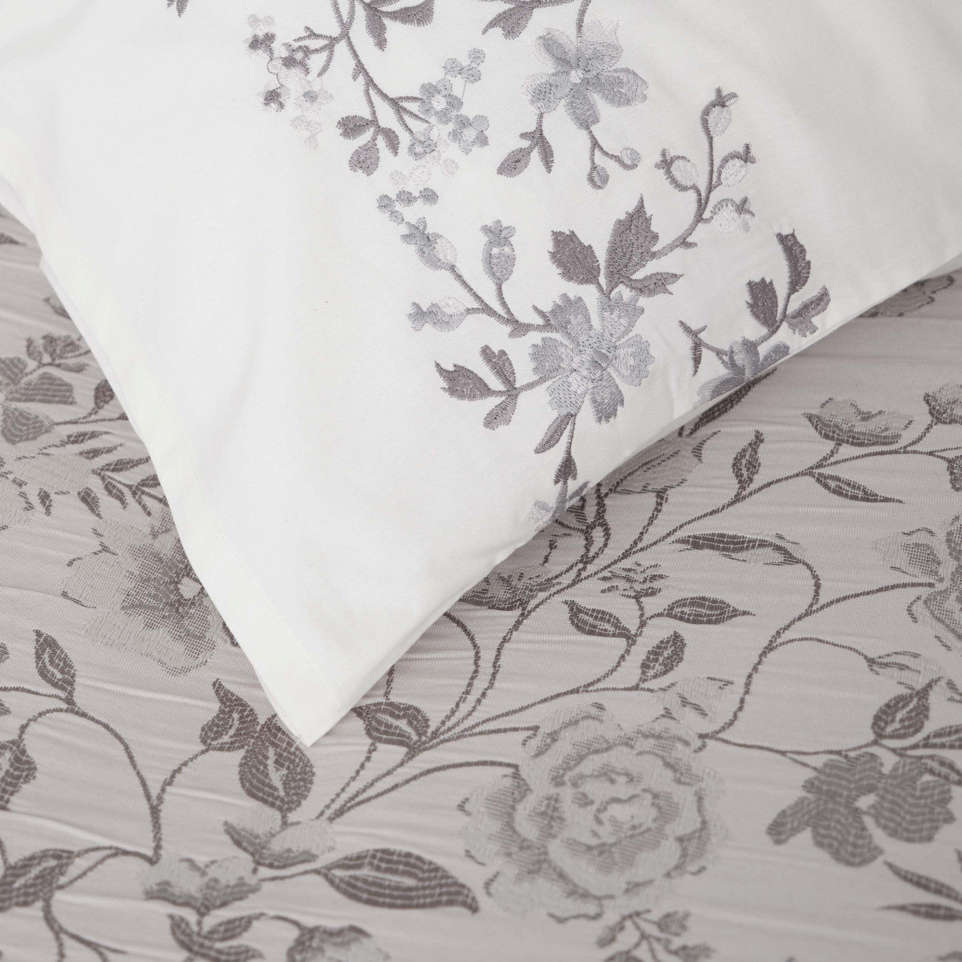 Karaca Home Flora Grey Набор для приданого из 8 предметов