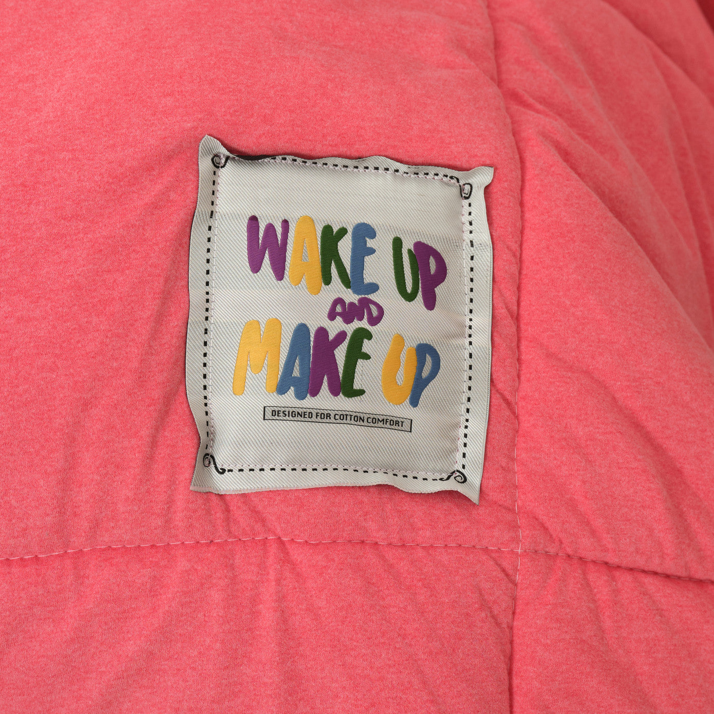 Односпальный комплект постельного белья Karaca Home Motto Cotton Comfort цвета фуксии