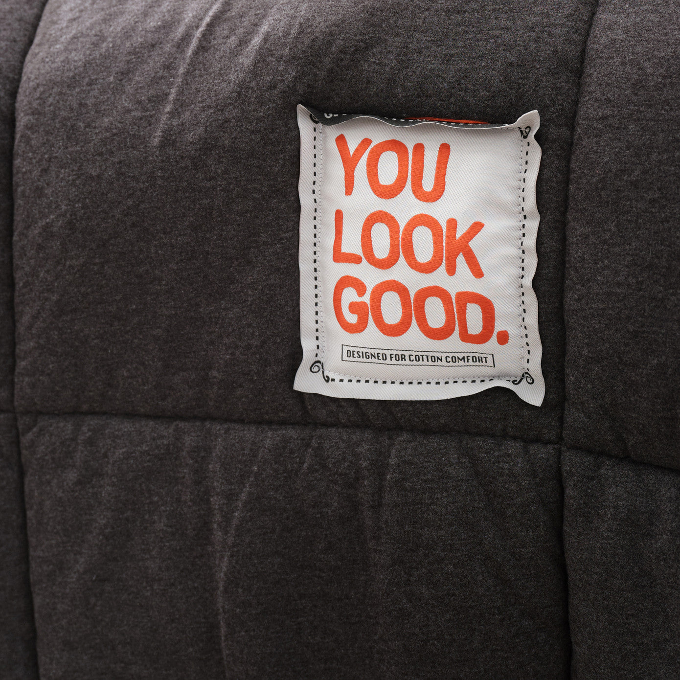 Karaca Home Motto Cotton Comfort Single Антрацитовый спальный комплект