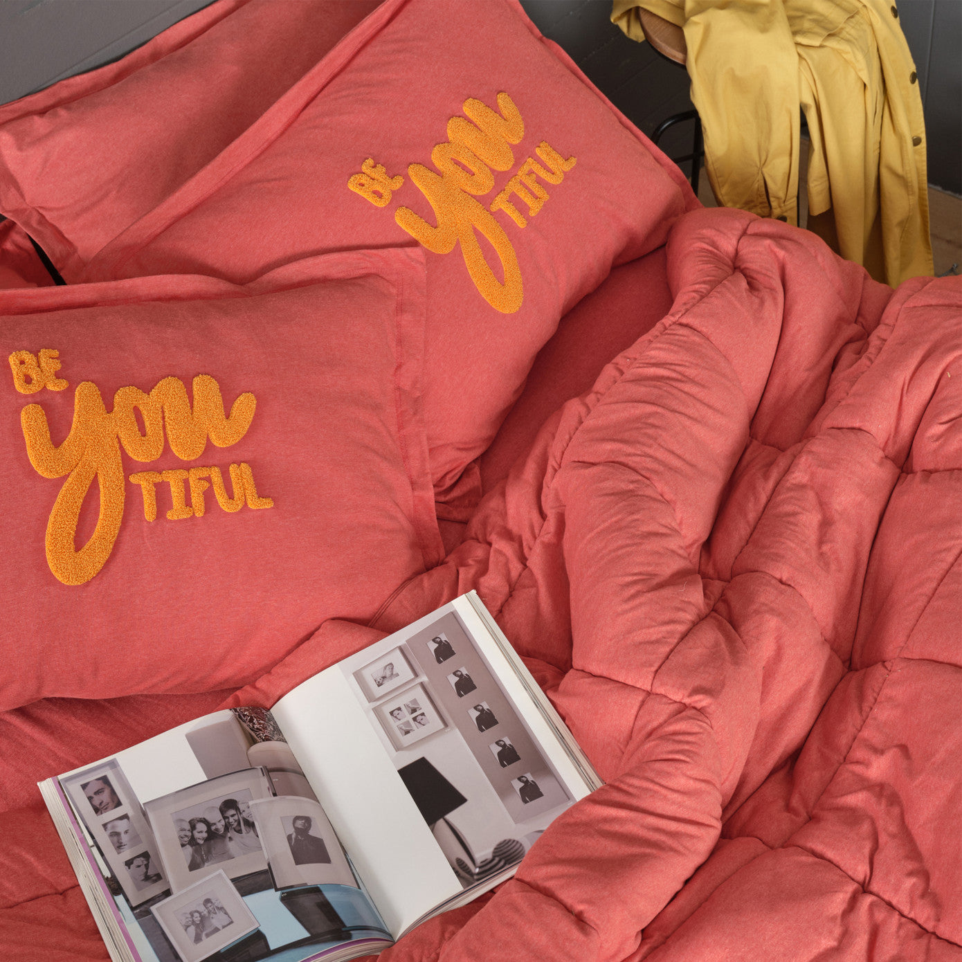 Karaca Home Motto Cotton Comfort Single Sleeping Set Coral