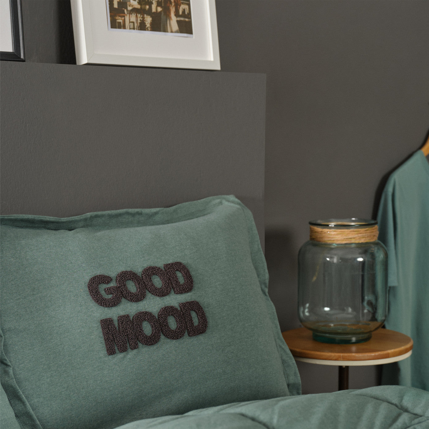 Двухместный спальный комплект Karaca Home Motto Cotton Comfort Petrol