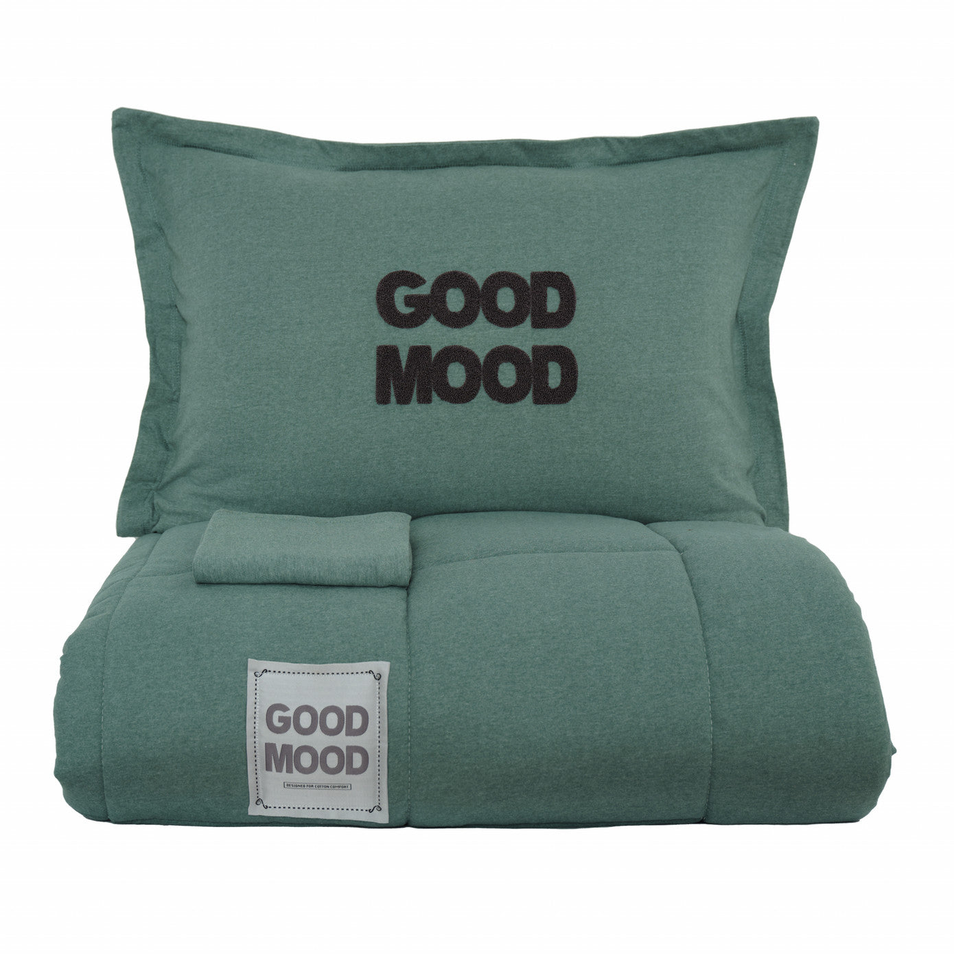 Двухместный спальный комплект Karaca Home Motto Cotton Comfort Petrol