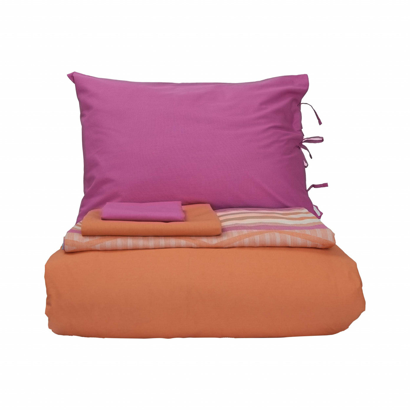 Karaca Home Basic Двусторонний фуксия-оранжевый пододеяльник из пике