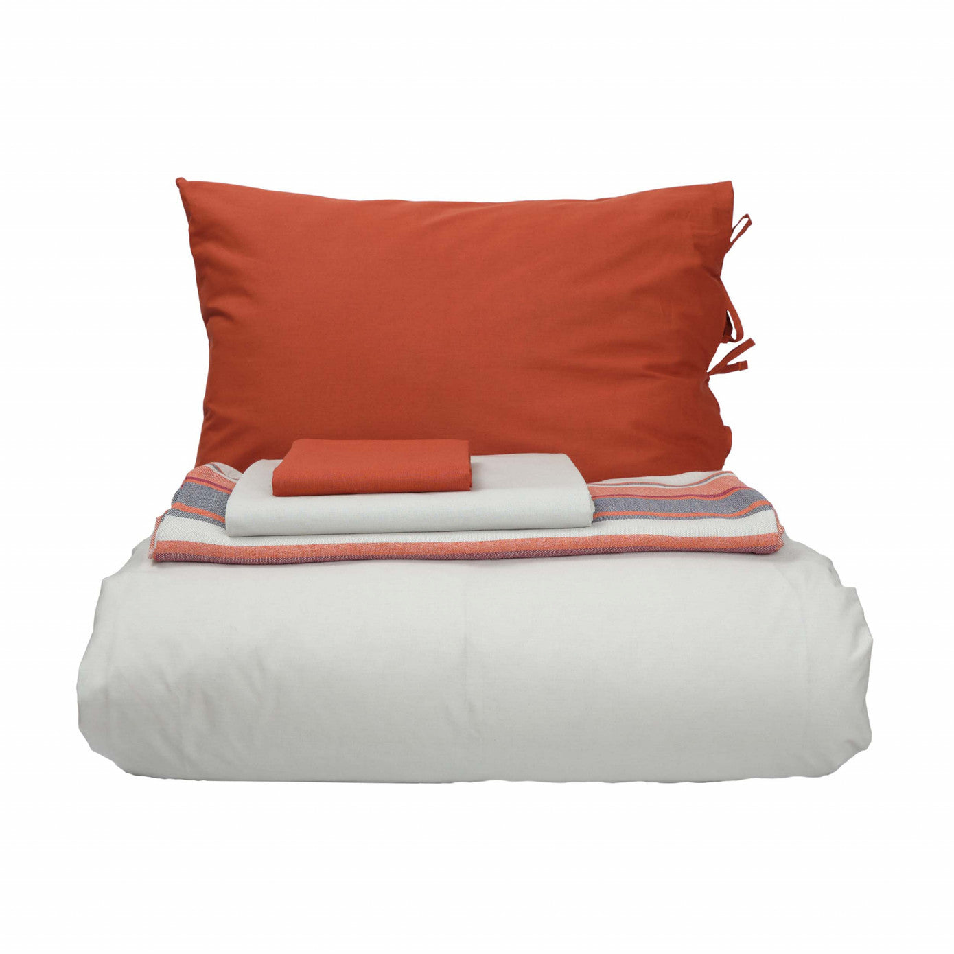 Karaca Home Basic Terecota Stone Двухсторонний двойной пододеяльник Пике Комплект