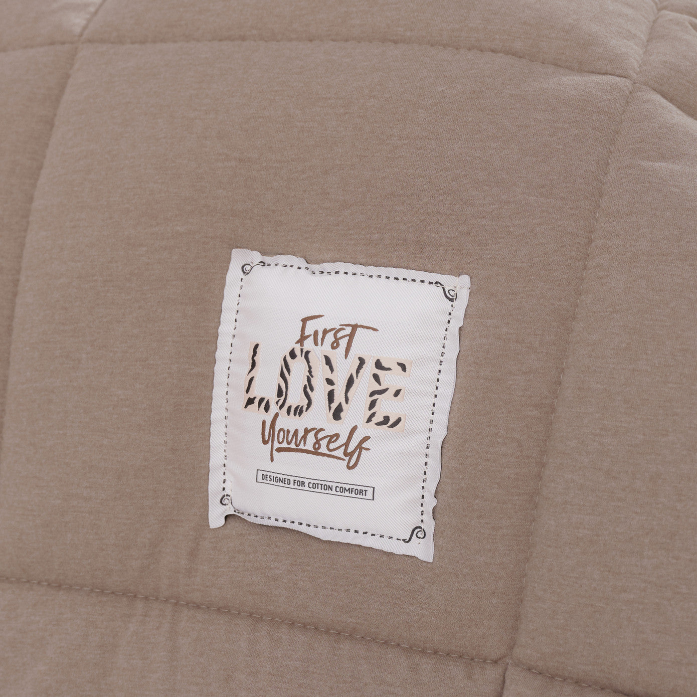 Karaca Home Motto Cotton Comfort Double Sleeping Set Бежевый