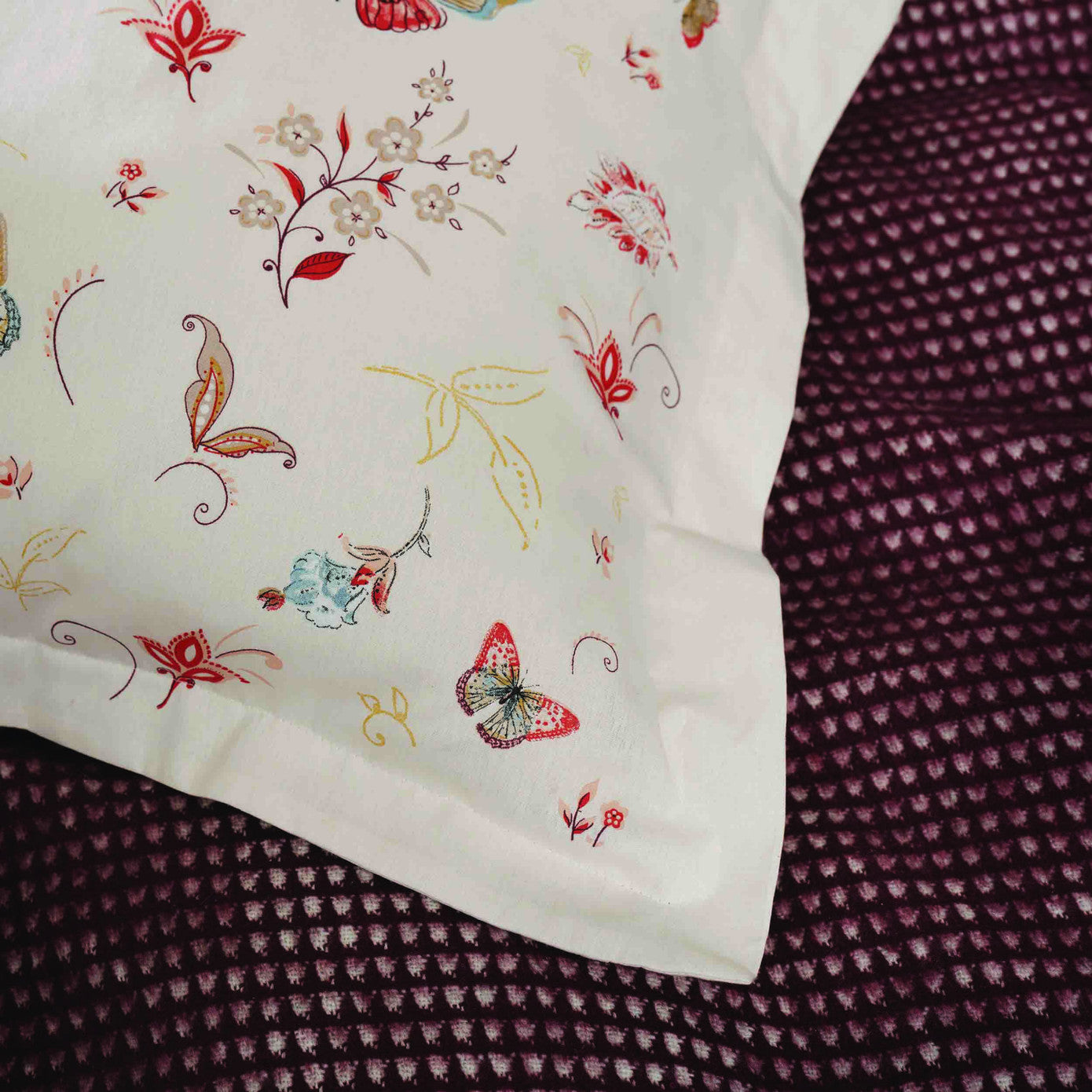 Karaca Home Luna Claret Red Двойное одеяло Комплект простыней
