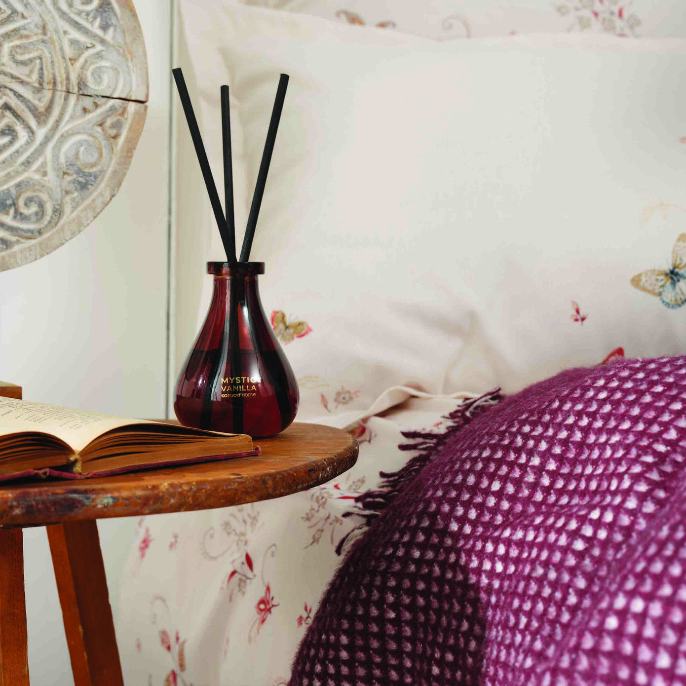 Karaca Home Luna Claret Red Двойное одеяло Комплект простыней