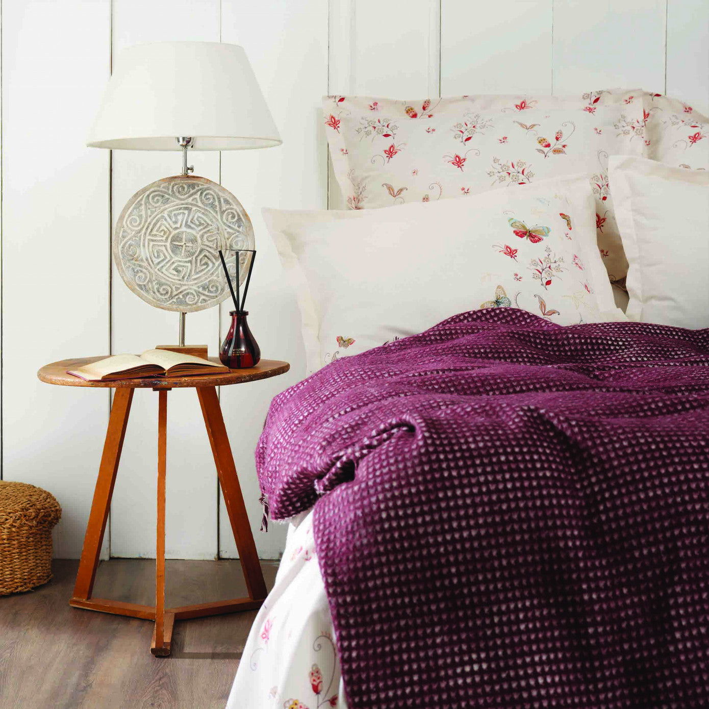 Karaca Home Luna Claret Red Двойное одеяло Комплект простыней