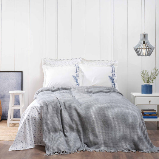 Karaca Home Bamboo Grey Двойное одеяло Комплект простыней