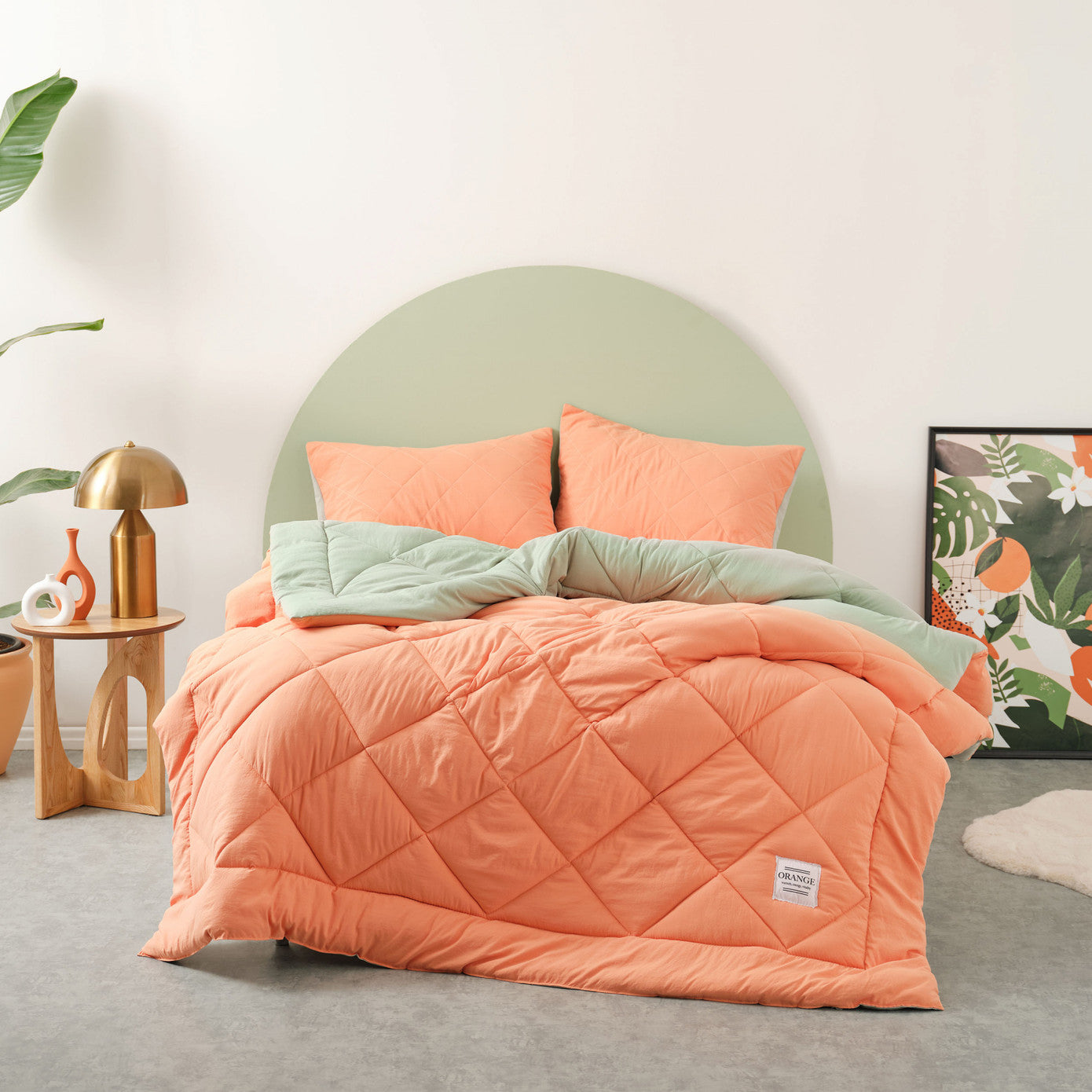 Karaca Home Smart Comfort Оранжевый двуспальный спальный комплект