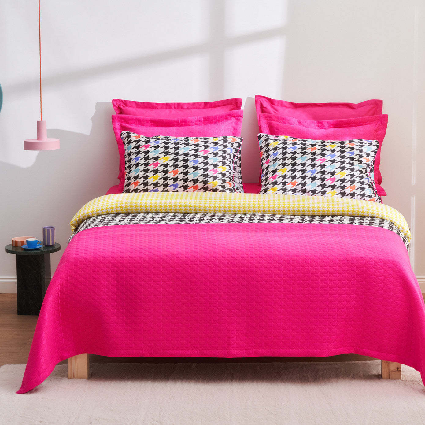 Karaca Home Reyna Double Duet Set Фуксия