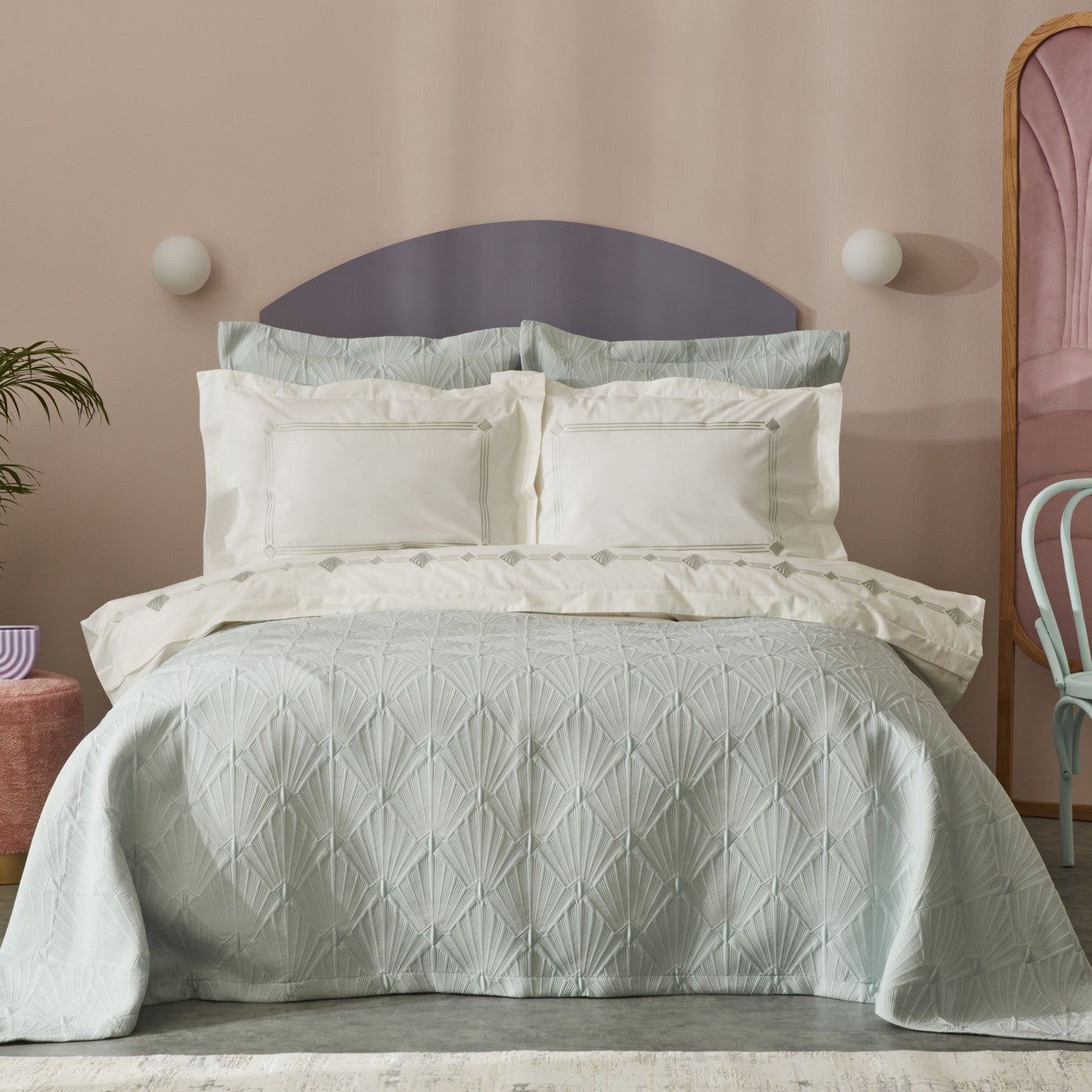 Karaca Home Diamond Double Duet Set Синий