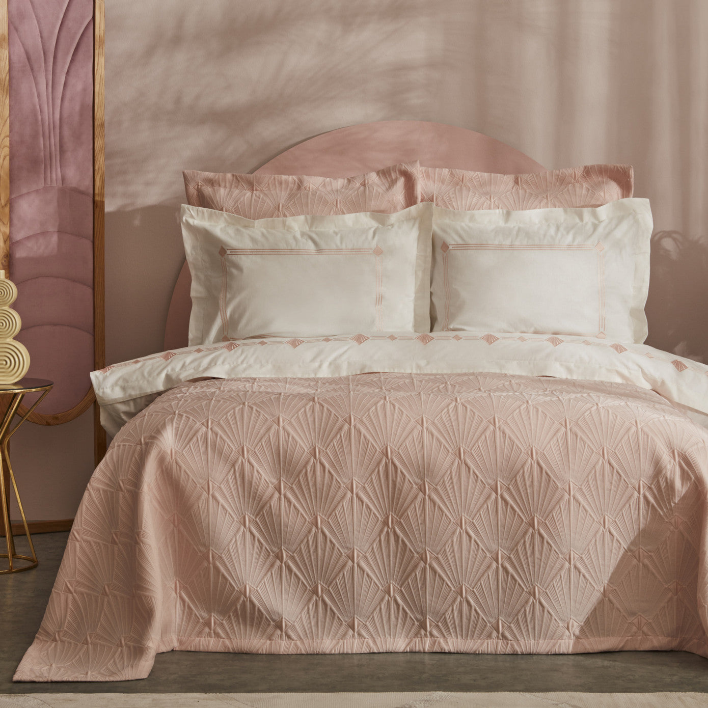 Karaca Home Diamond Double Duet Set Лосось