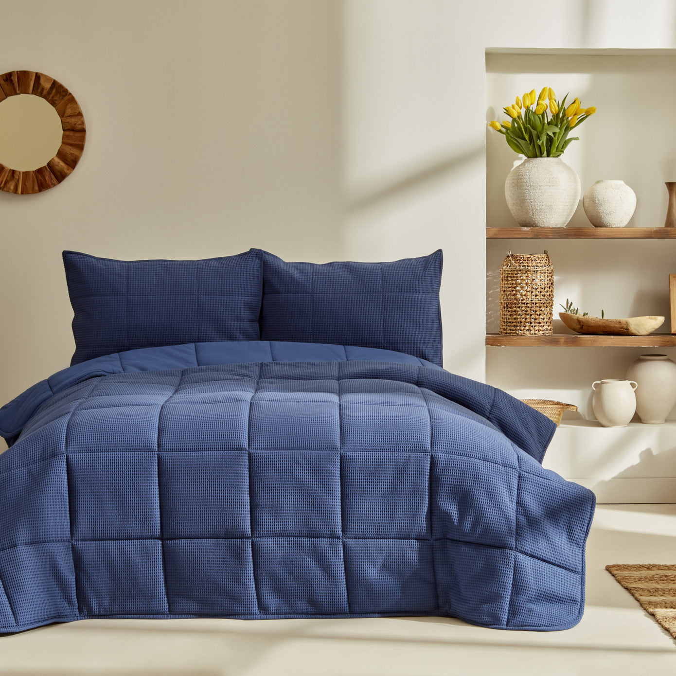 Karaca Home Muse Double Spring Comfort Set темно-синий