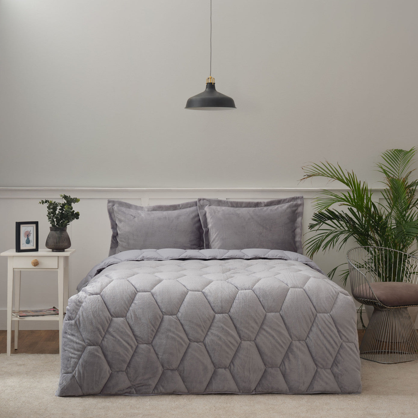 Sarah Anderson Aron Light Grey Double Welsoft Sleeping Set