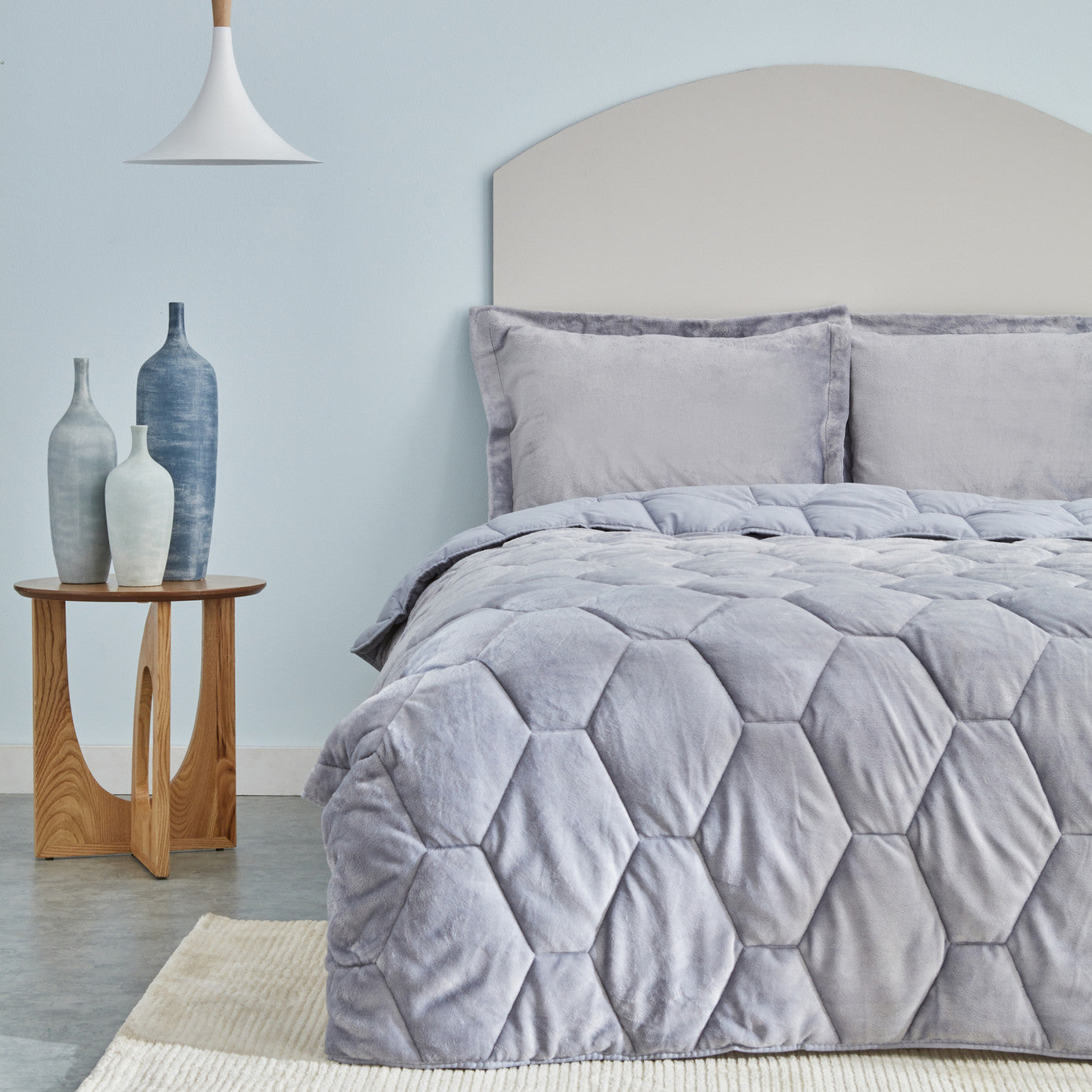 Sarah Anderson Aron Light Grey Double Welsoft Sleeping Set
