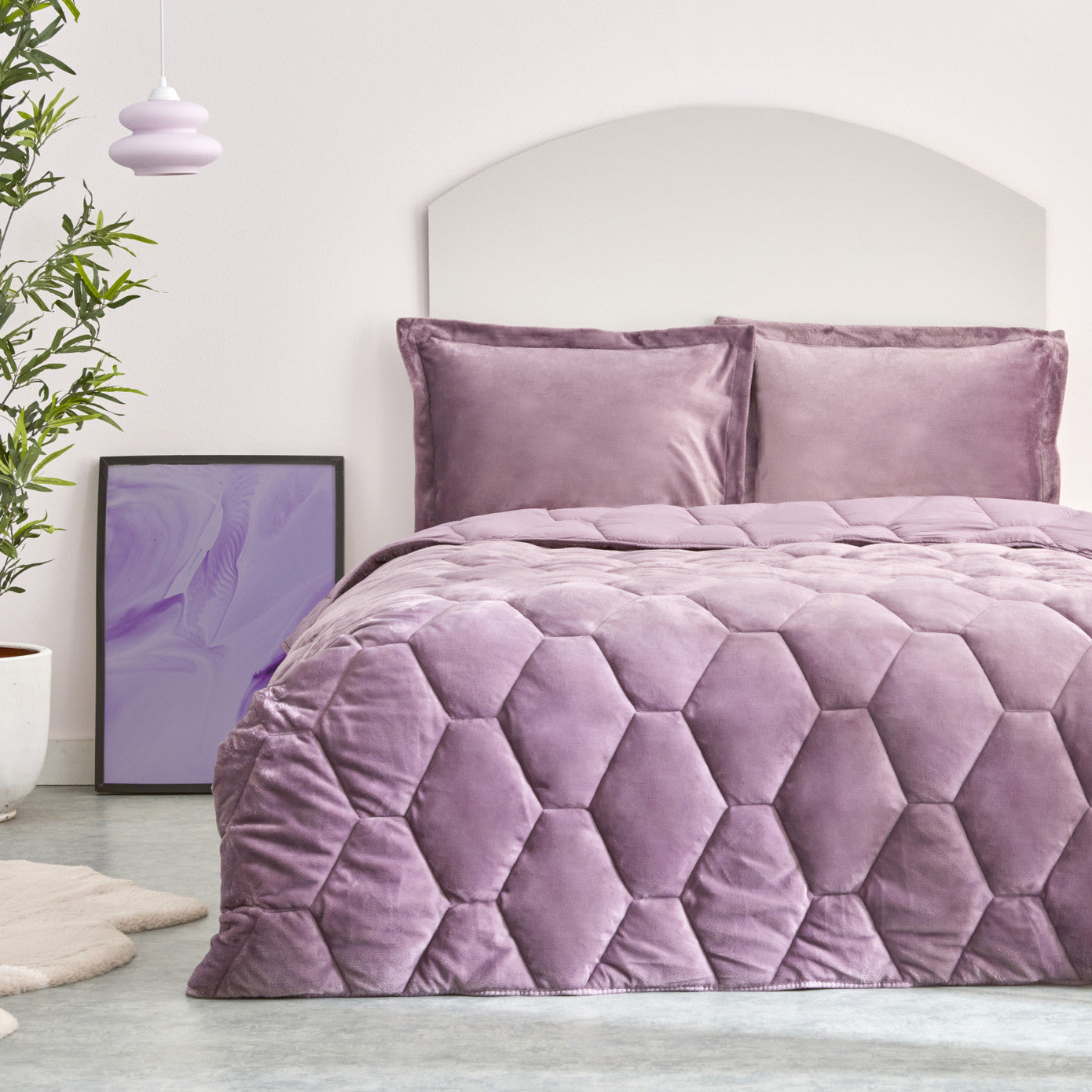 Sarah Anderson Aron Lilac Double Welsoft Sleeping Set