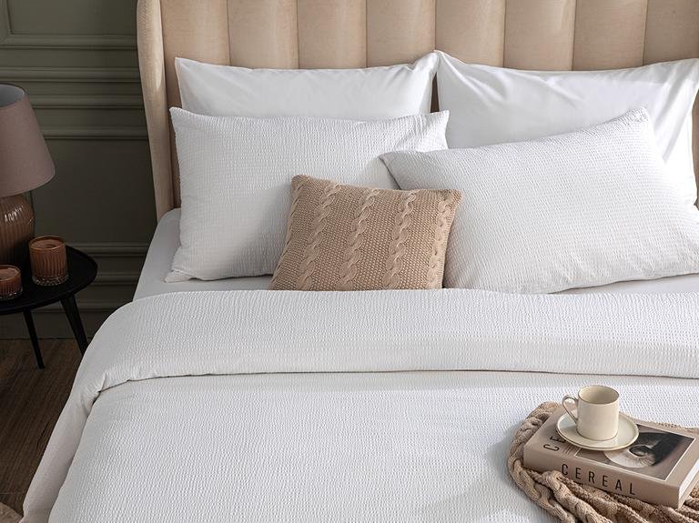 Эффектный комплект пододеяльников Gofre King Size 0; 5 см 240X220 см, белый