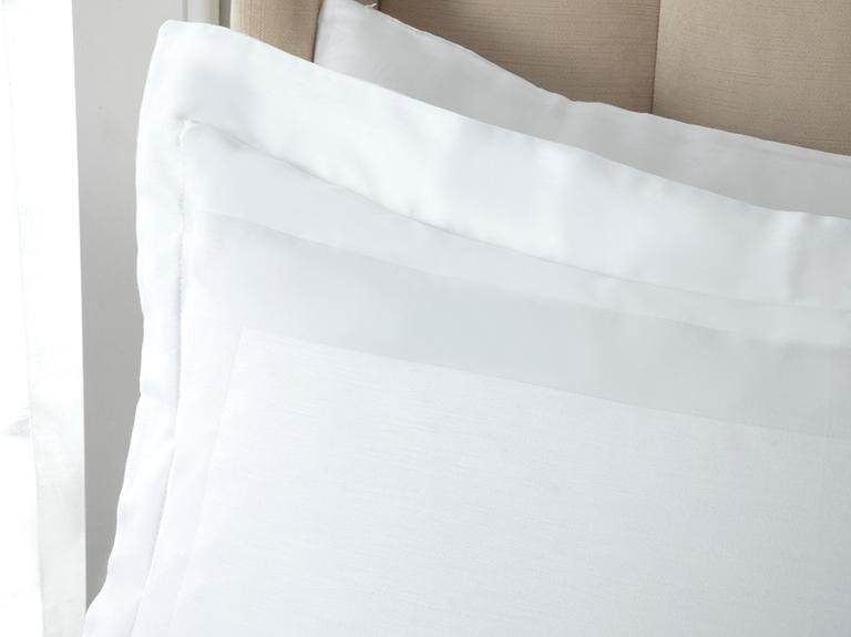 Vivian Framed Cotton Satin Super King Size 4 Набор наволочек 260x220 см, белый
