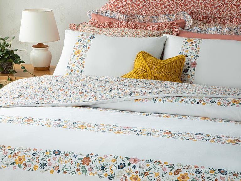 Комплект пододеяльников Bloomy Lines из хлопка King Size 240x220 см, желтый
