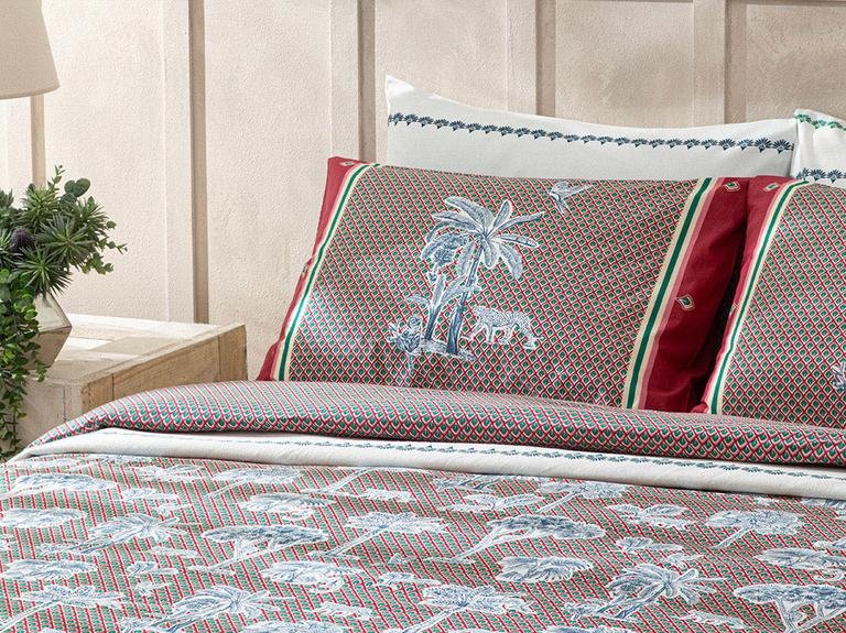 Комплект пододеяльников Toile De Jouy из хлопка King Size 240x220 см фуксия