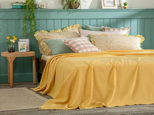 Elegancy Scalloped King Size Pike 240X220 см Желтый
