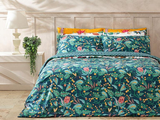 Комплект пододеяльников Exotic Garden из хлопка, 160x220 см, темно-синий