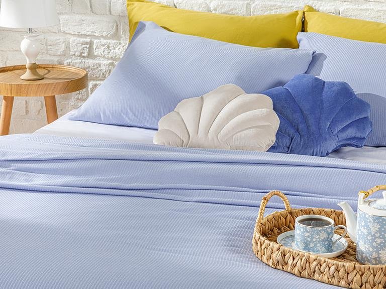 Набор Cool Stripe Soft Touch Single Pique 150x220 см с гортензией