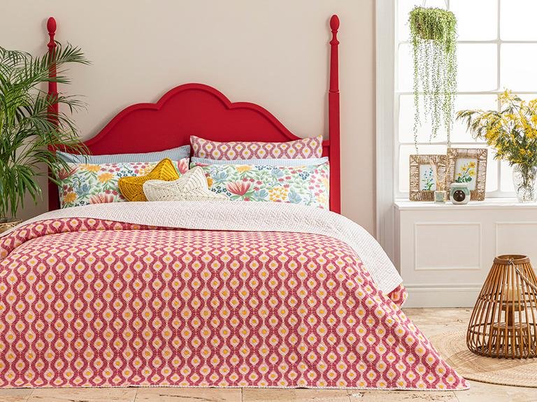 Универсальный чехол Sunny Side King Size 240x220 см розовый