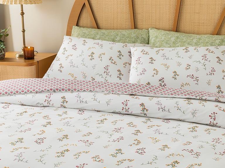 Spring Branch Хлопок Одинарный пододеяльник 160x220 см Темно-розовый