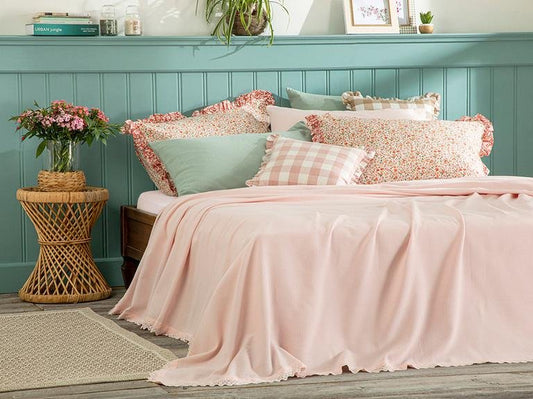 Elegancy Scalloped Double Pike 200x220 см Розовый