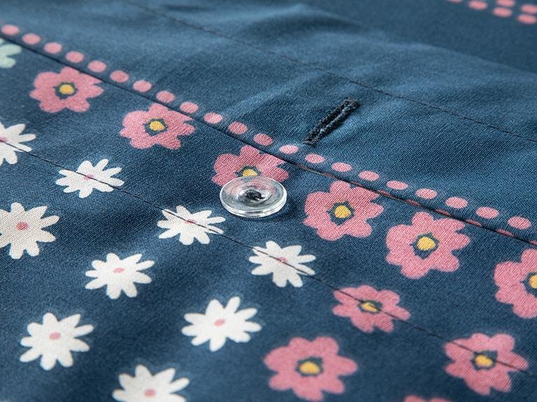 Комплект пододеяльников для пуховых одеял Daisy Patchwork из хлопка King Size 240x220 см, темно-синий