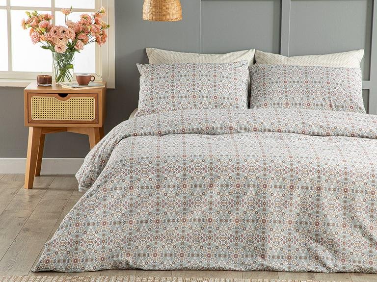 Набор пододеяльников для пуховых одеял Sunflower Easy to Iron Single 160x220 см, розовый – горчичный