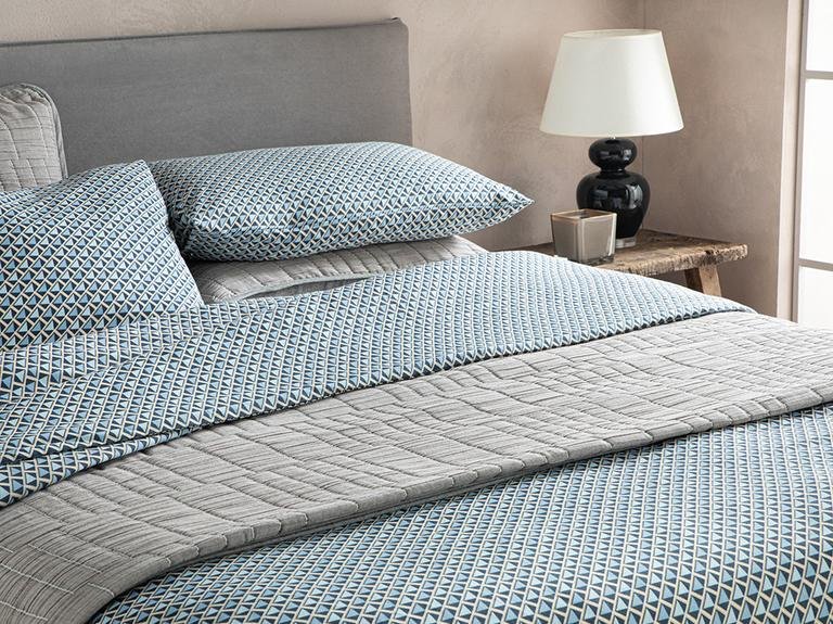 Trio Tile Easy to Iron Single пододеяльник набор 160x220 см темно-синий