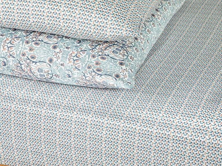 Двуспальная простыня Trellis Easy Iron 240x260 см синяя – корица