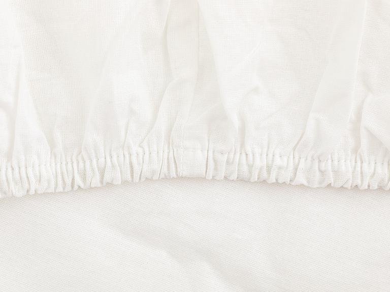 Эластичная простыня 140x200 см Plain 2 Cotton среднего размера, белая