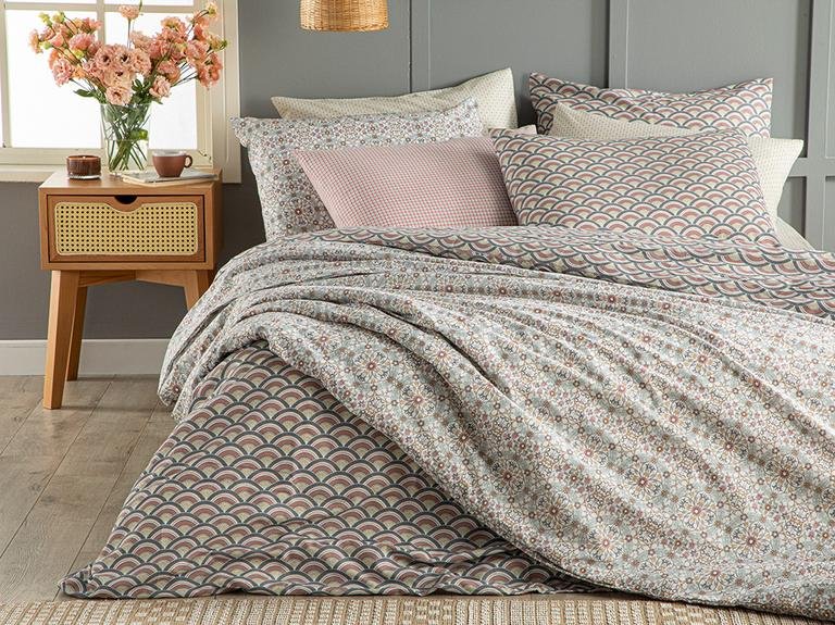 Набор пододеяльников для пуховых одеял Sunflower Easy to Iron Single 160x220 см, розовый – горчичный