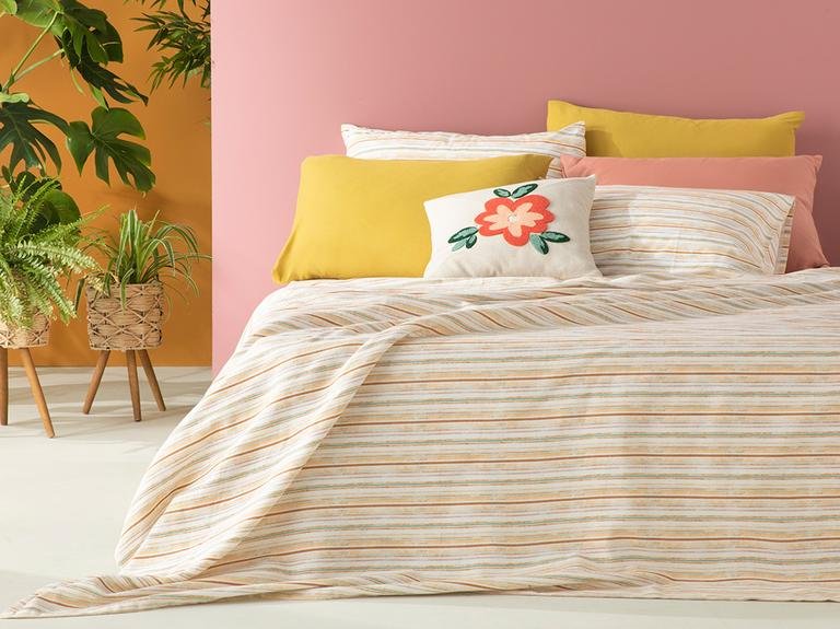 Soleil Aquarelle Printed Single Pique 150x220 Cm Шафран — Желтый