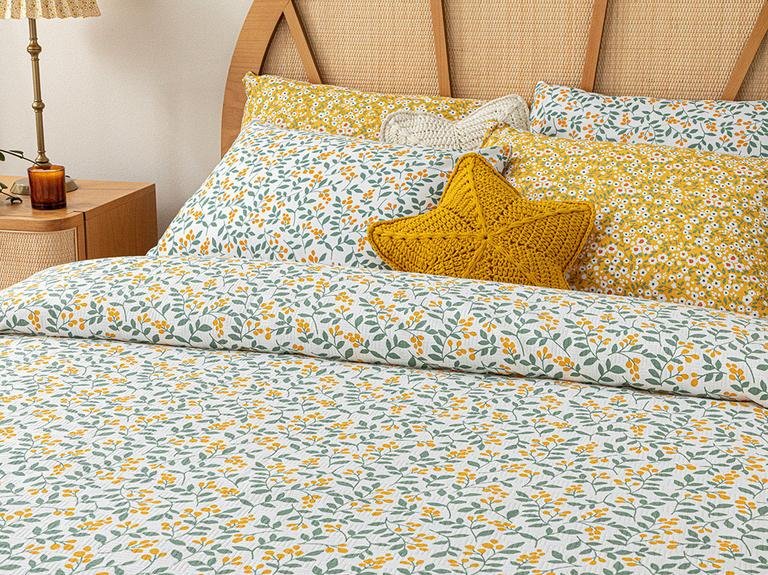 Little Blooms Printed Single Pique 150x220 см желтый