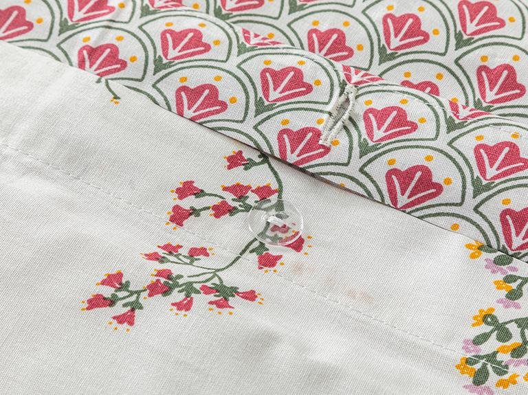 Spring Branch Хлопок Одинарный пододеяльник 160x220 см Темно-розовый