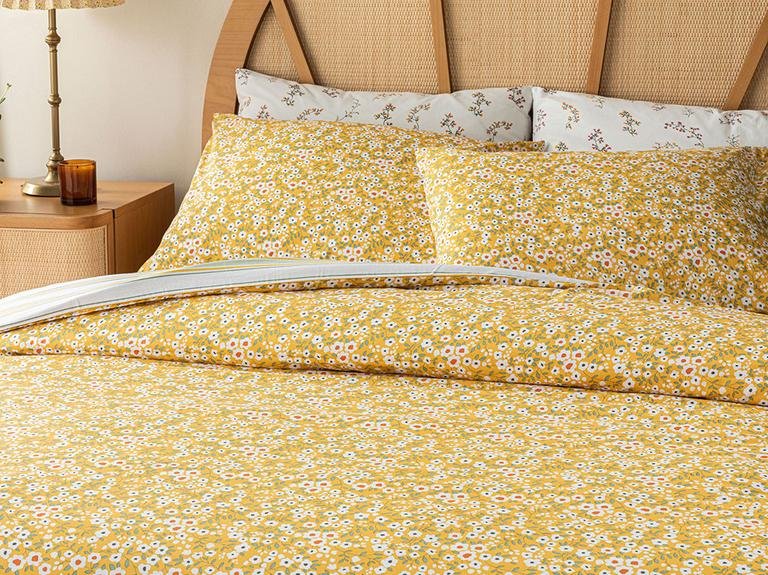 Набор хлопковых пододеяльников Florescence 160x220 см, желтый