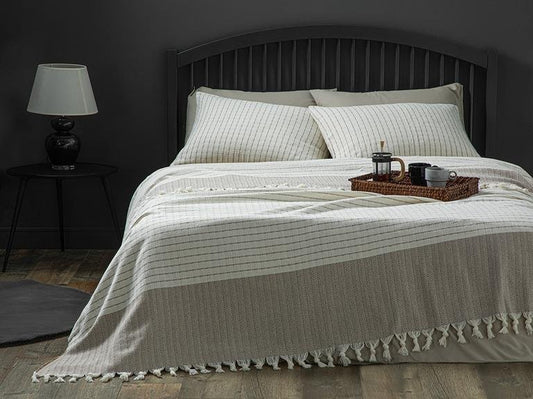 Комплект постельного белья Rhys Woven King Size 260x280 см, бежевый