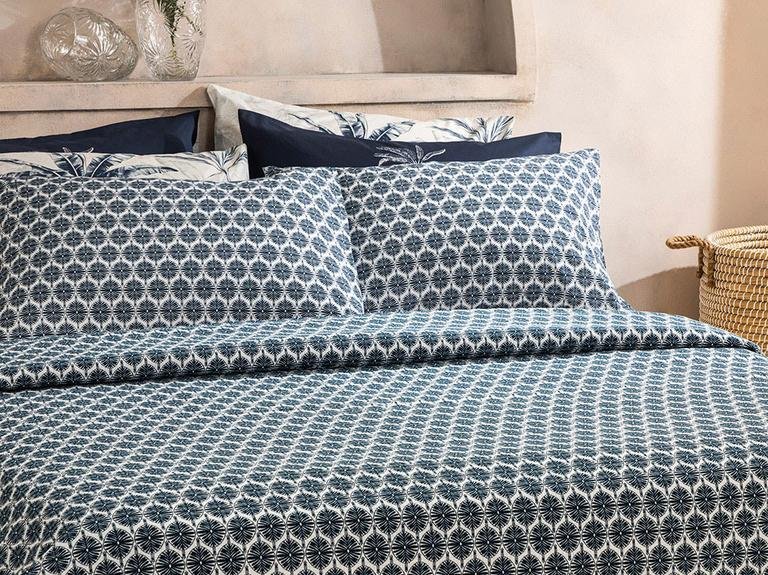 Mini Polycircles Printed King Size Pique 240x220 см темно-синий